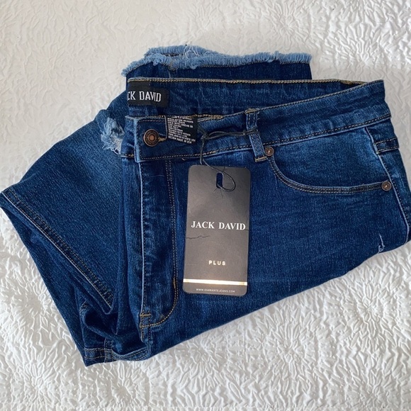 Jack David Skinny Premium Stretch High-Rise Distressed Jean - Picture 4 of 14